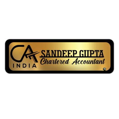 Personalized Chartered Accountant Name Plate Customized With Logo & Name